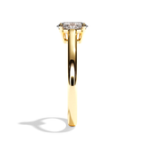 Bague solitaire diamant oval platine - Précieuse
