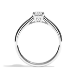 Bague solitaire diamant oval platine - Précieuse