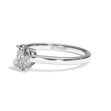 Bague solitaire diamant oval platine - Précieuse