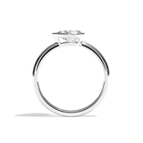 Bague solitaire diamant poire or rose - Élégante