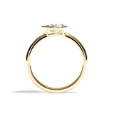 Bague solitaire diamant poire or rose - Élégante