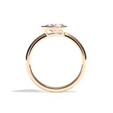 Bague solitaire diamant poire or rose - Élégante