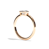Bague solitaire diamant poire or rose - Élégante