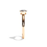 Bague solitaire diamant poire or rose - Élégante