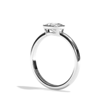 Bague solitaire diamant poire or rose - Élégante