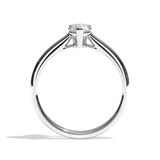 Bague solitaire diamant poire or rose - Précieuse