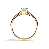 Bague solitaire diamant radiant or rose - Précieuse