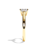 Bague solitaire diamant radiant or rose - Précieuse