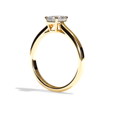 Bague solitaire diamant radiant or rose - Précieuse