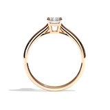 Bague solitaire diamant radiant or rose - Précieuse