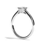 Bague solitaire diamant rond or blanc - Précieuse