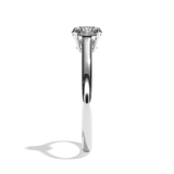 Bague solitaire diamant rond or blanc - Précieuse
