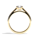 Bague solitaire diamant rond or blanc - Contemporaine