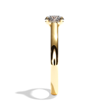 Bague solitaire diamant rond or blanc - Contemporaine