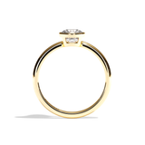 Bague solitaire diamant rond or blanc - Élégante