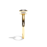 Bague solitaire diamant rond or blanc - Élégante