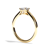 Bague solitaire diamant rond or blanc - Précieuse