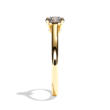 Bague solitaire diamant rond or blanc - Précieuse