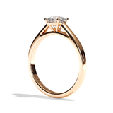 Bague solitaire diamant rond or blanc - Contemporaine
