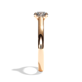 Bague solitaire diamant rond or blanc - Contemporaine