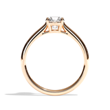 Bague solitaire diamant rond or blanc - Précieuse
