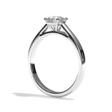 Bague solitaire diamant rond or blanc - Précieuse