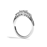 Bague solitaire épaulé diamant oval or blanc - Audacieuse