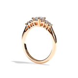 Bague solitaire épaulé diamant oval or blanc - Audacieuse
