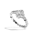 Bague solitaire épaulé or blanc - Spectaculaire