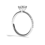 Bague solitaire pavé diamant oval or jaune - Attentionnée