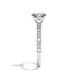 Bague solitaire pavé diamant oval or jaune - Attentionnée