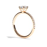 Bague solitaire pavé diamant oval or jaune - Attentionnée