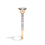 Bague solitaire pavé diamant oval or jaune - Attentionnée