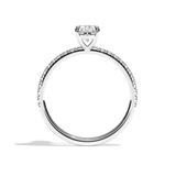 Bague solitaire pavé diamant oval or jaune - Attentionnée