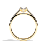Bague solitaire pavé diamant rond or rose - Éternelle