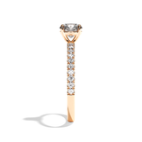 Bague solitaire pavé diamant rond platine - Attentionnée