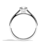 Bague solitaire pavé diamant rond or rose - Éternelle