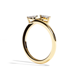 Bague Toi et Moi Diamant Navette or rose - Vivante