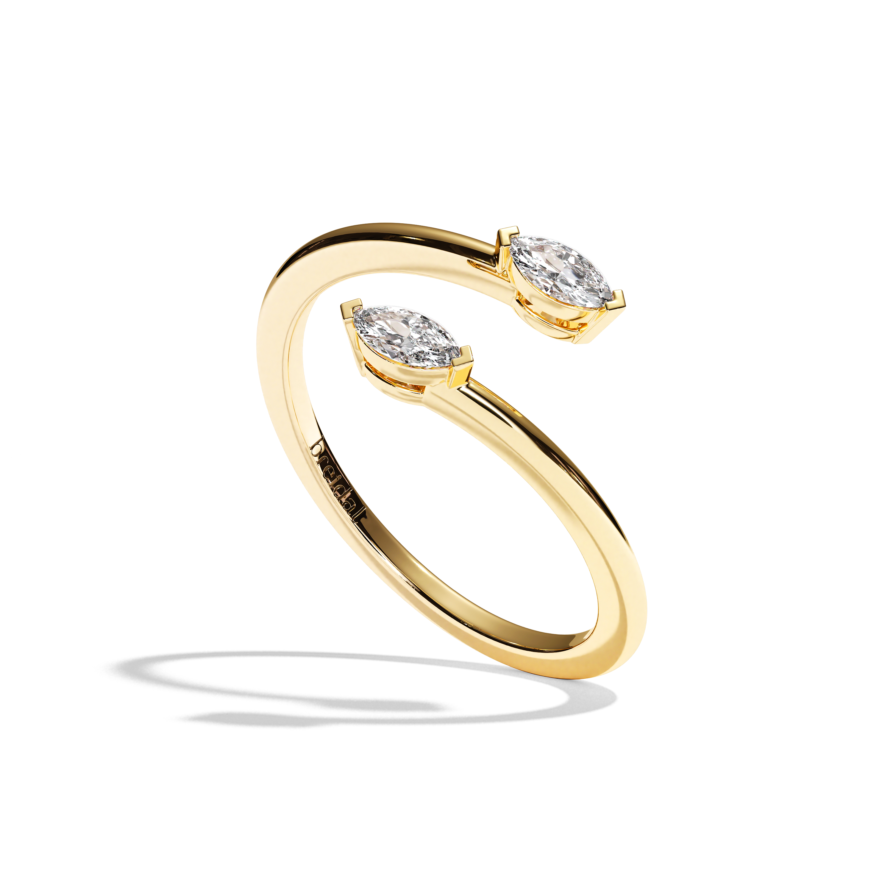 Bague Toi et Moi Diamant Navette - Vivante