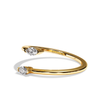 Bague Toi et Moi Diamant Navette or rose - Vivante