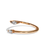 Bague Toi et Moi Diamant Navette or rose - Vivante