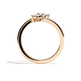 Bague Toi et Moi Diamant Navette or rose - Vivante