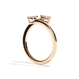 Bague Toi et Moi Diamant Navette or rose - Vivante