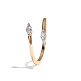 Bague Toi et Moi Diamant Navette or rose - Vivante