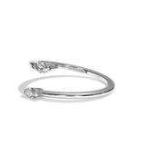 Bague toi et moi diamant navette or blanc - Vivante