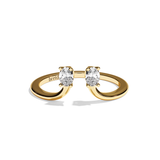 Bague Toi et Moi Diamant Ovale or blanc - Sereine