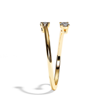 Bague Toi et Moi Diamant Ovale or jaune - Vivante