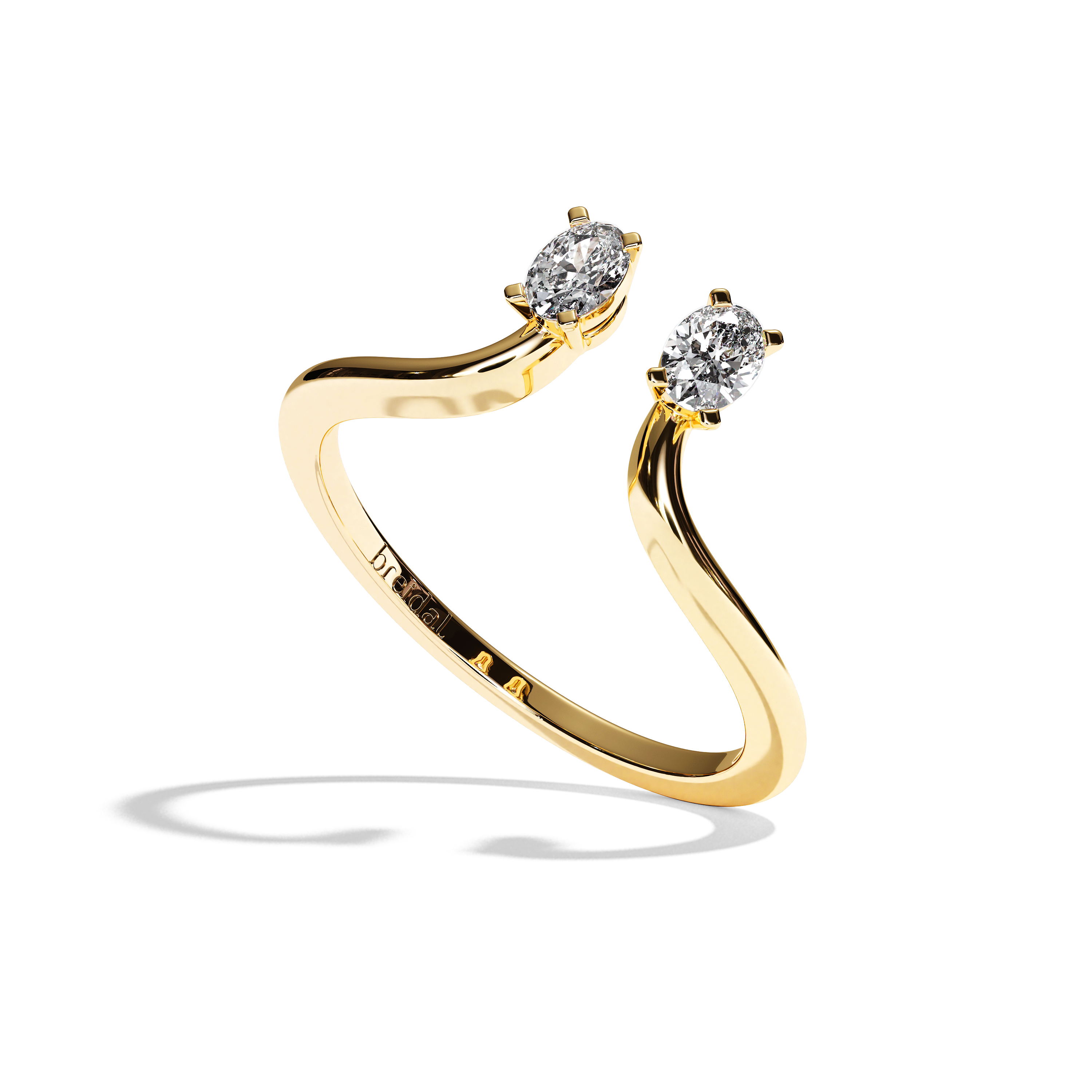 Bague Toi et Moi Diamant Ovale - Sereine