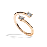 Bague Toi et Moi Diamant Ovale or jaune - Vivante