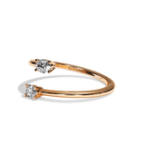 Bague Toi et Moi Diamant Ovale or jaune - Vivante